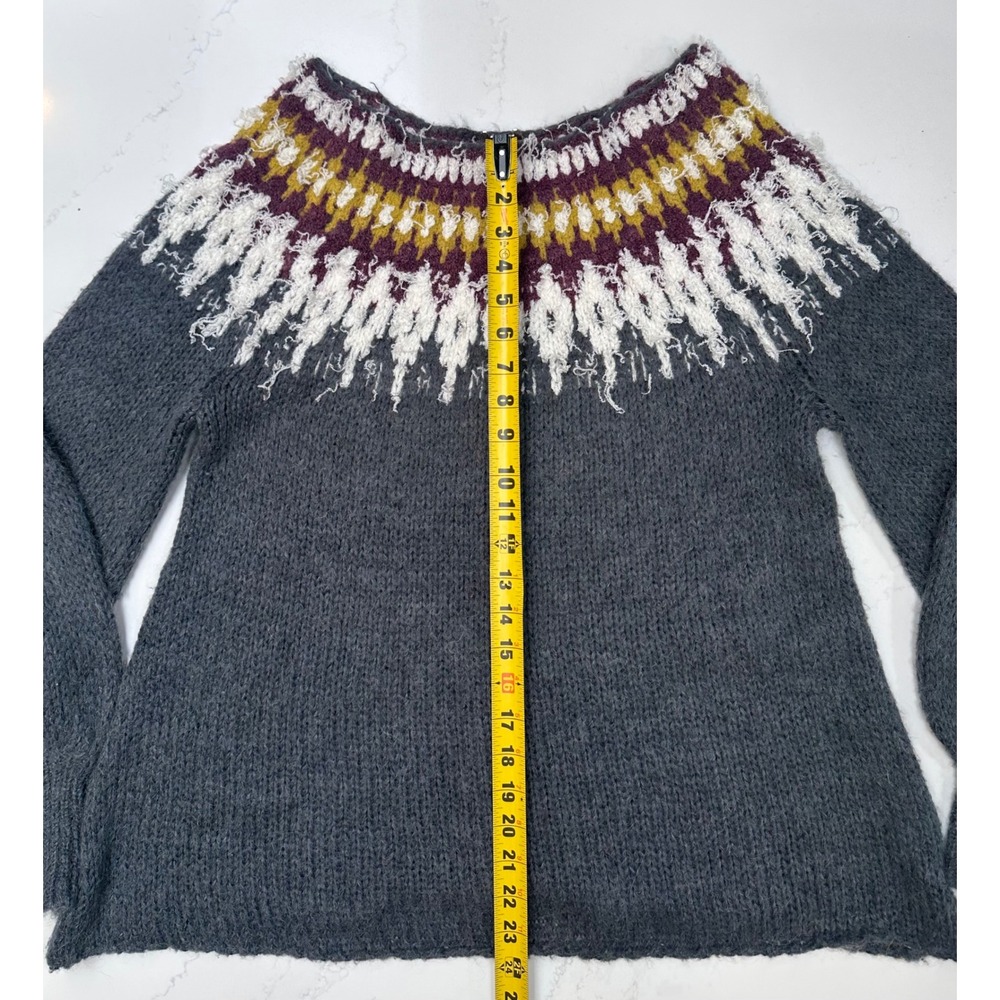 Free People Baltic Isle Sweater Boho Indie Western Chic Oversized Cozy - Picture 7 of 8